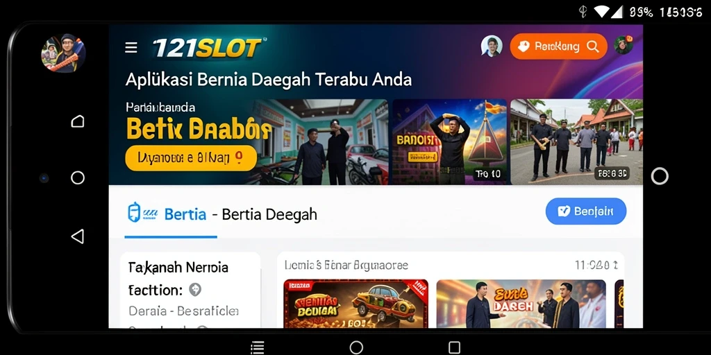 Tampilan antarmuka aplikasi Berita Daerah yang menarik dan informatif.