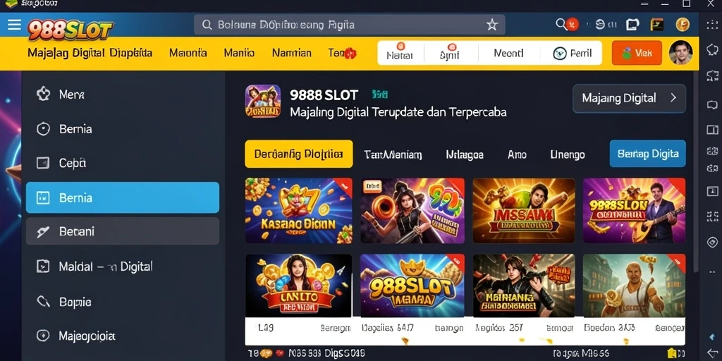 Tampilan antarmuka 988SLOT yang menarik dan informatif.
