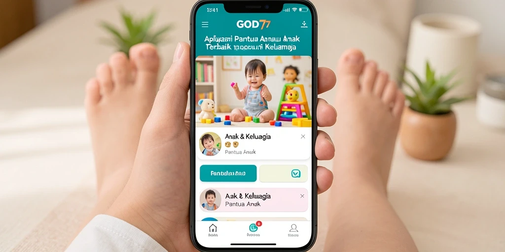 Tampilan antarmuka utama GOD77 yang intuitif untuk pemantauan anak.