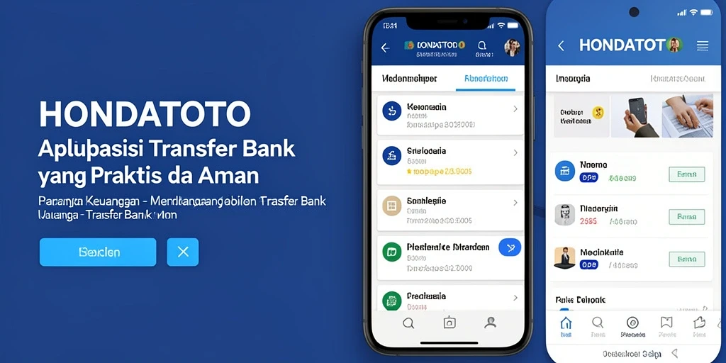 Antarmuka HONDATOTO yang sederhana dan efisien untuk Transfer Bank.