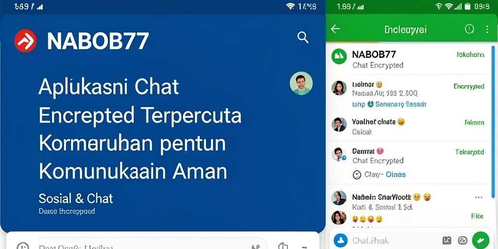 Tampilan antarmuka aplikasi NABOB77 yang sederhana dan menarik untuk Chat Encrypted.