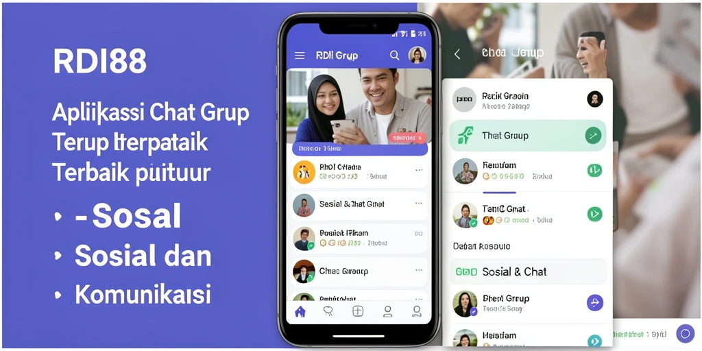 Tampilan antarmuka RDI88 yang modern dan menarik untuk fungsi Chat Grup.