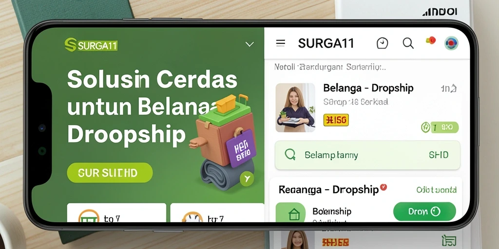 Tampilan antarmuka SURGA11 yang intuitif dan fungsional untuk dropship.